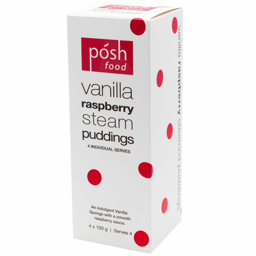 Vanilla and Raspberry Steam Pudding 4 pack